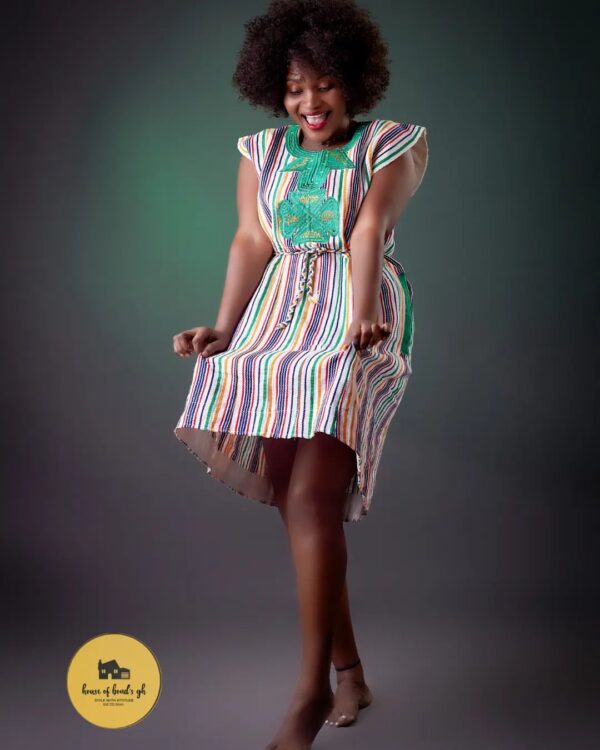 Embroided Smock dress